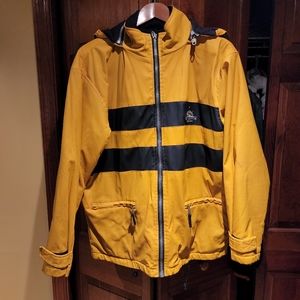 COPY - Momentum Outfitters slicker yellow and black rainproof with hood size M.